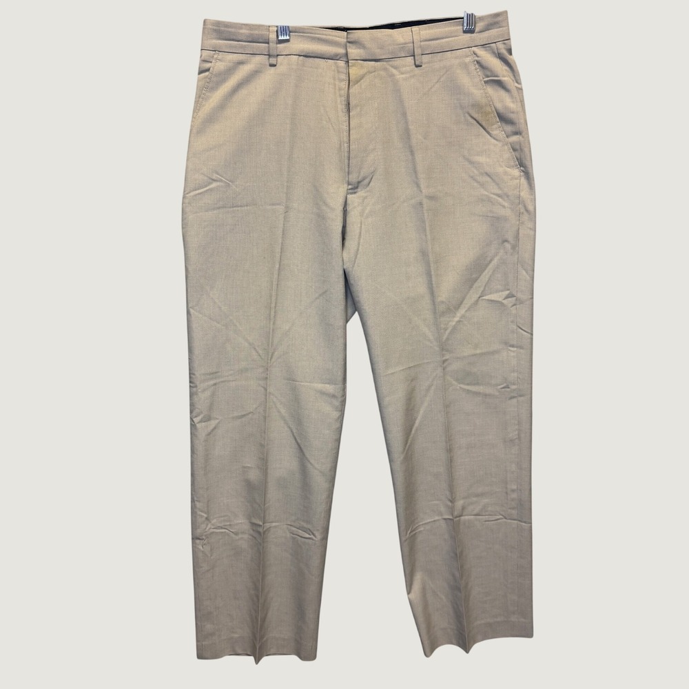 2295 | Banana Republic Slim Fit Wool Blend Dress Pants Tan Men 33x30